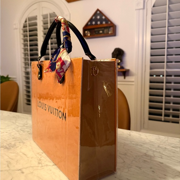 Upcycled Louis Vuitton Shoe Box Handbag | Handmade Luxury Statement Bag - Picture 4 of 5